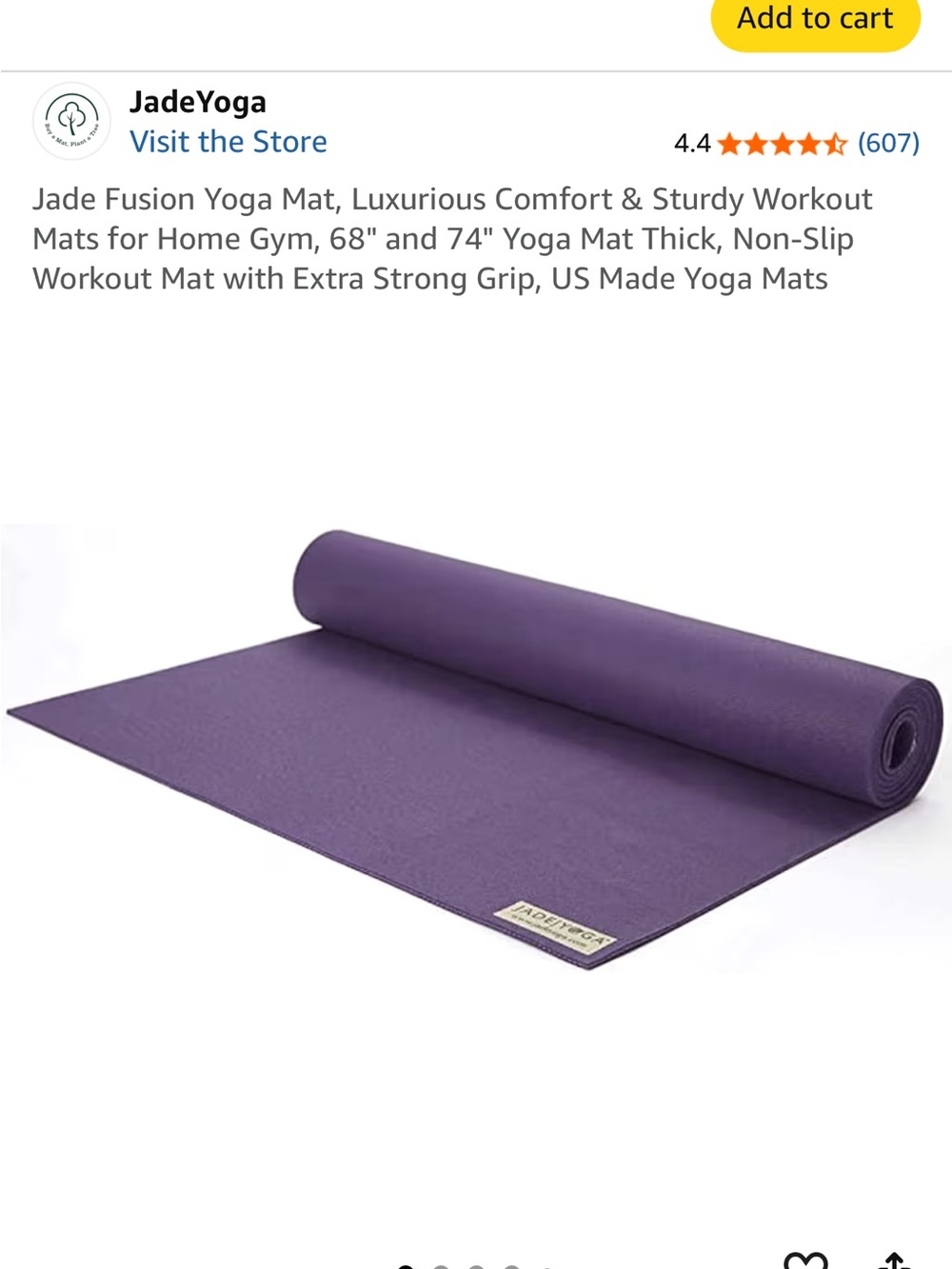 Jade Purple Non-Slip Yoga Mat